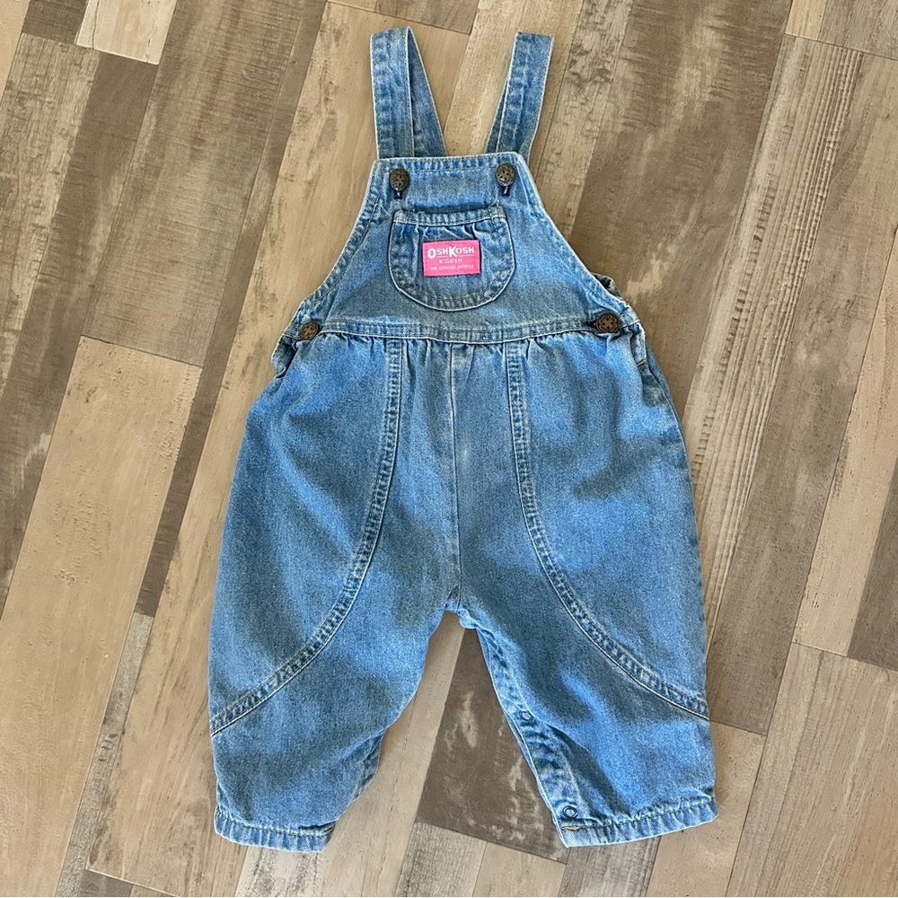 Vintage Vestback OshKosh B'gosh Classic Blue Overalls 18M